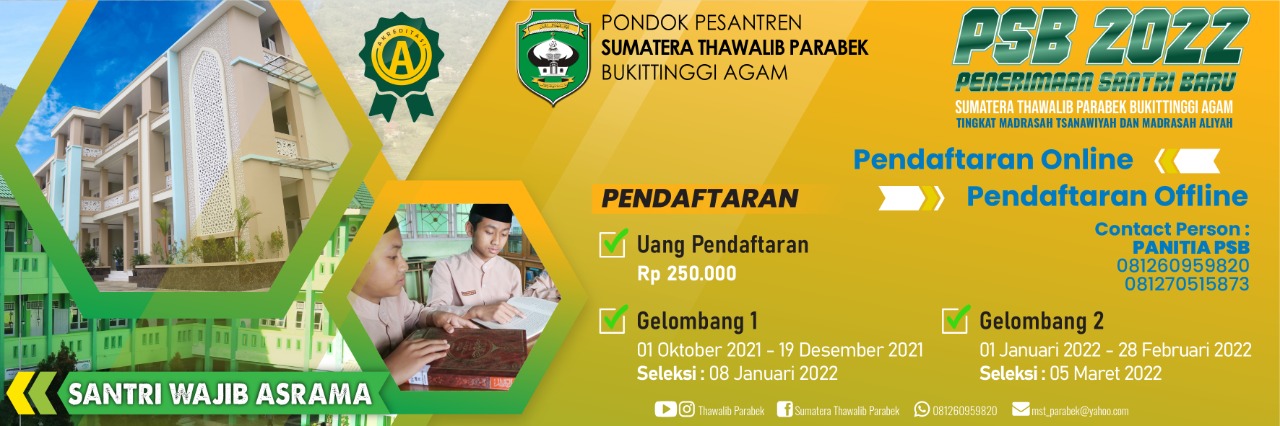 PENERIMAAN SANTRI BARU 2022/2023 DIBUKA